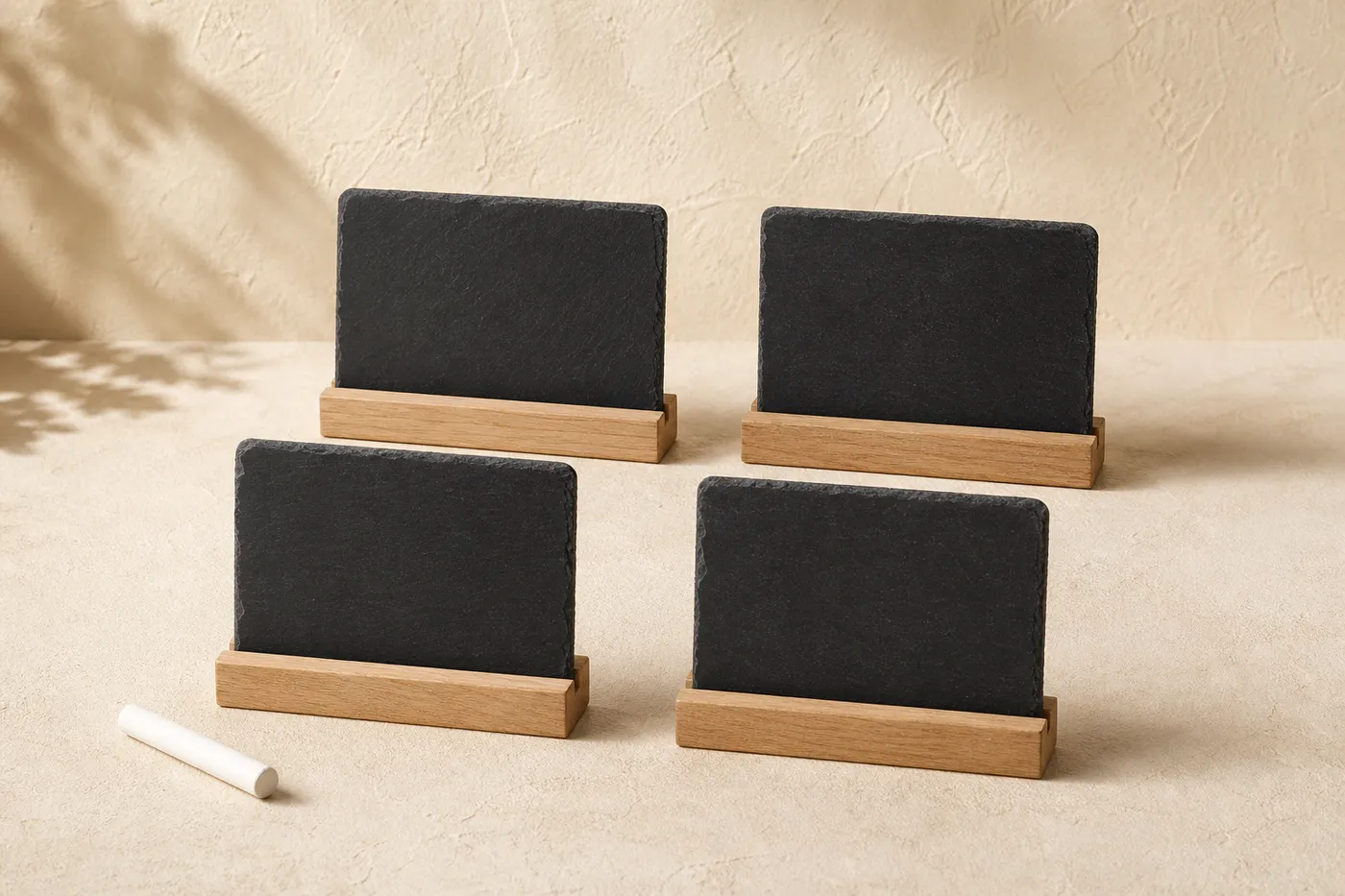Lot de 4 Marque-Places Ardoise — N°04