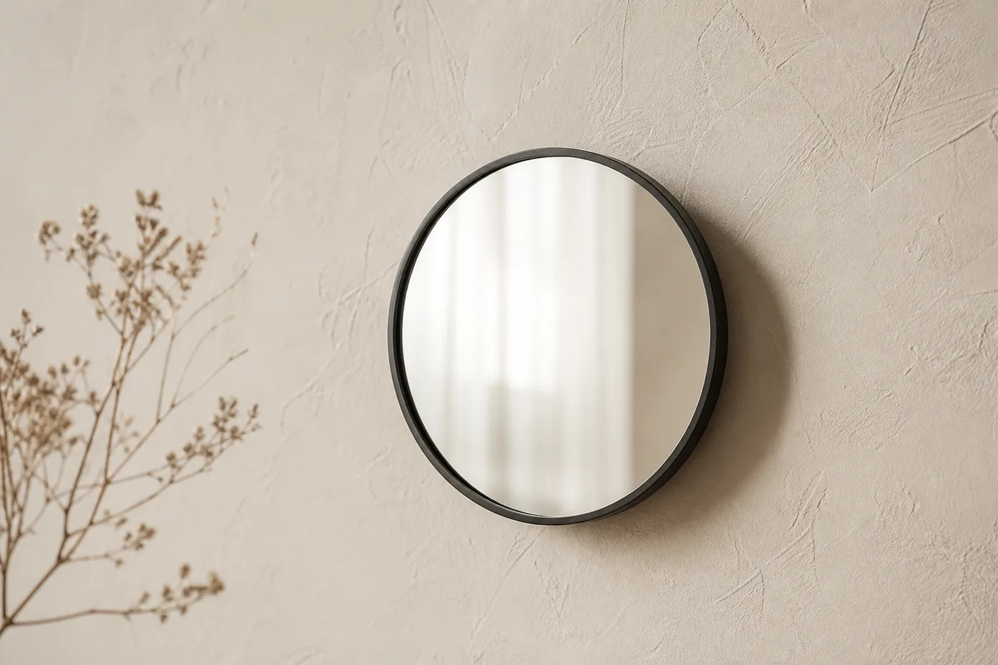 Petit Miroir Rond Mural Ø 25 cm — Série 18
